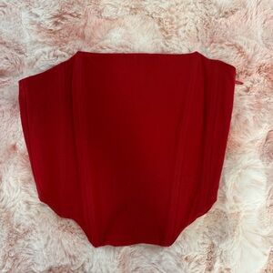zara red corset top